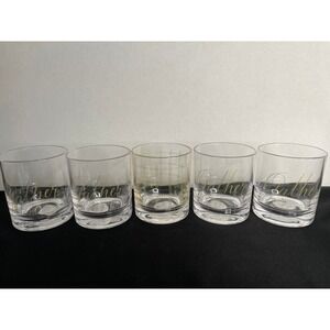 Threshold Gather Gold Plaid Plastic Tumblers Set of 5 Clear Acrylic Lowball Cups